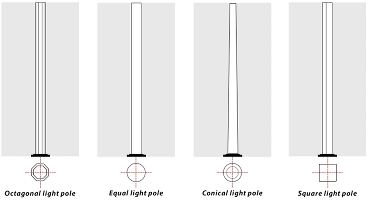 Bubble Film or Felt Cloth ISO Approved High Mast Price Pole